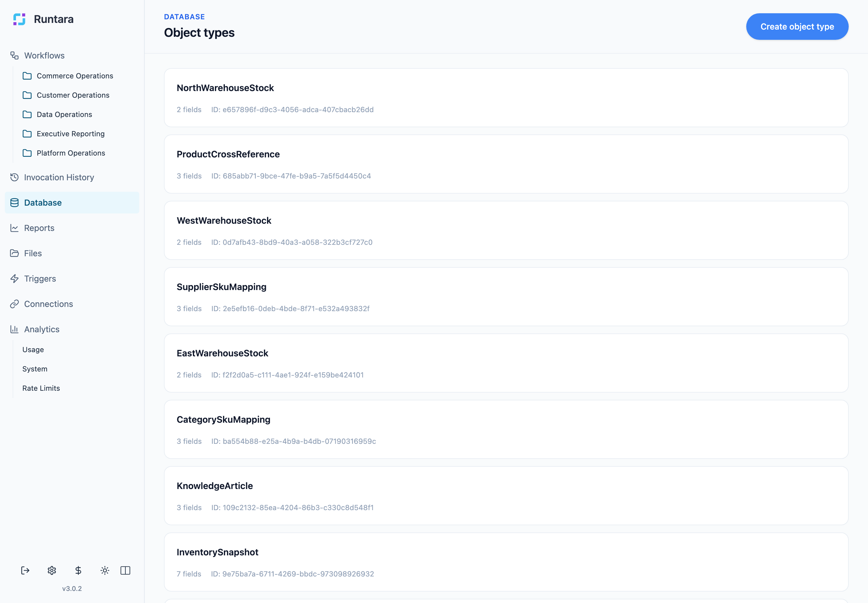 Database object types