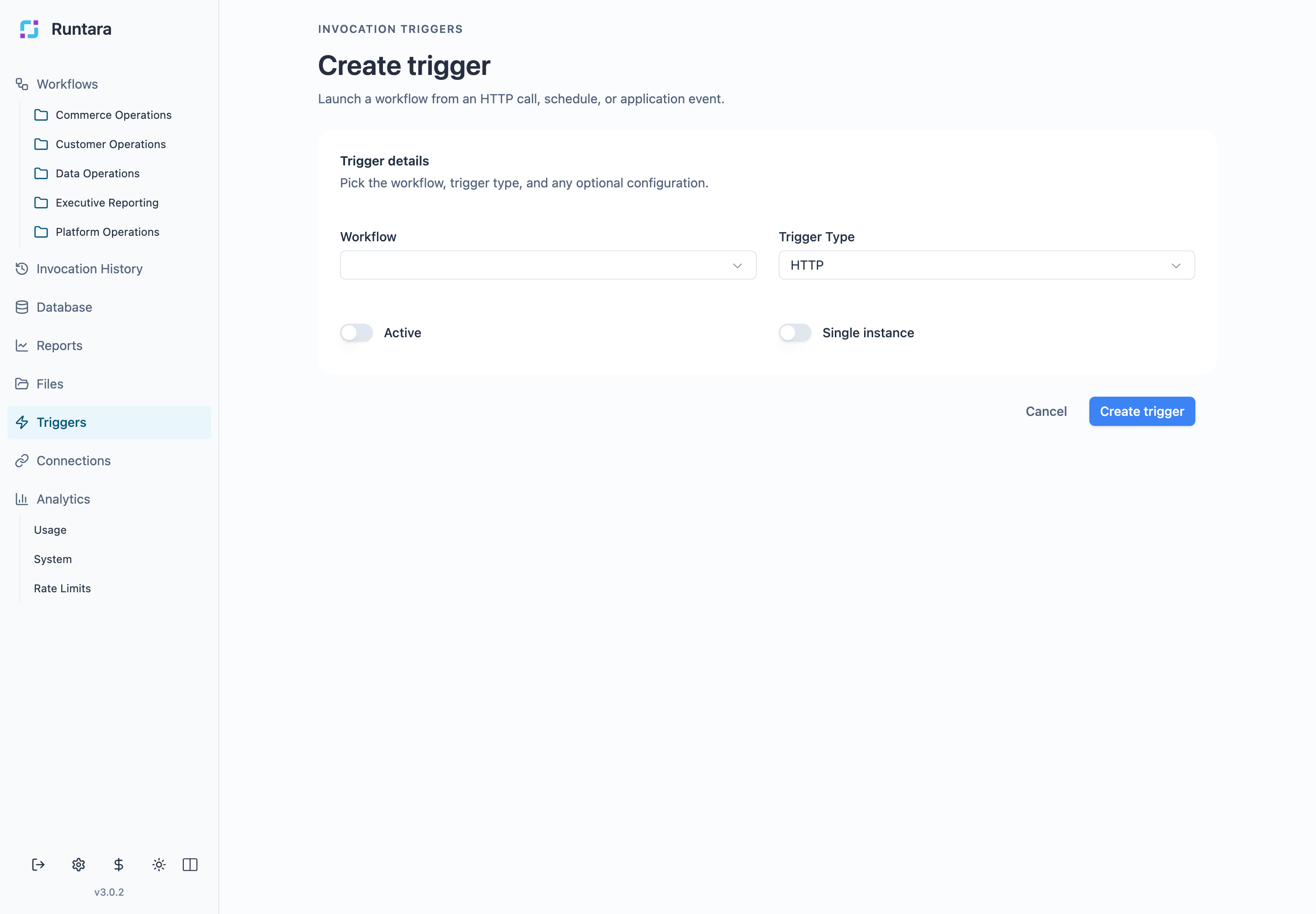 Create trigger