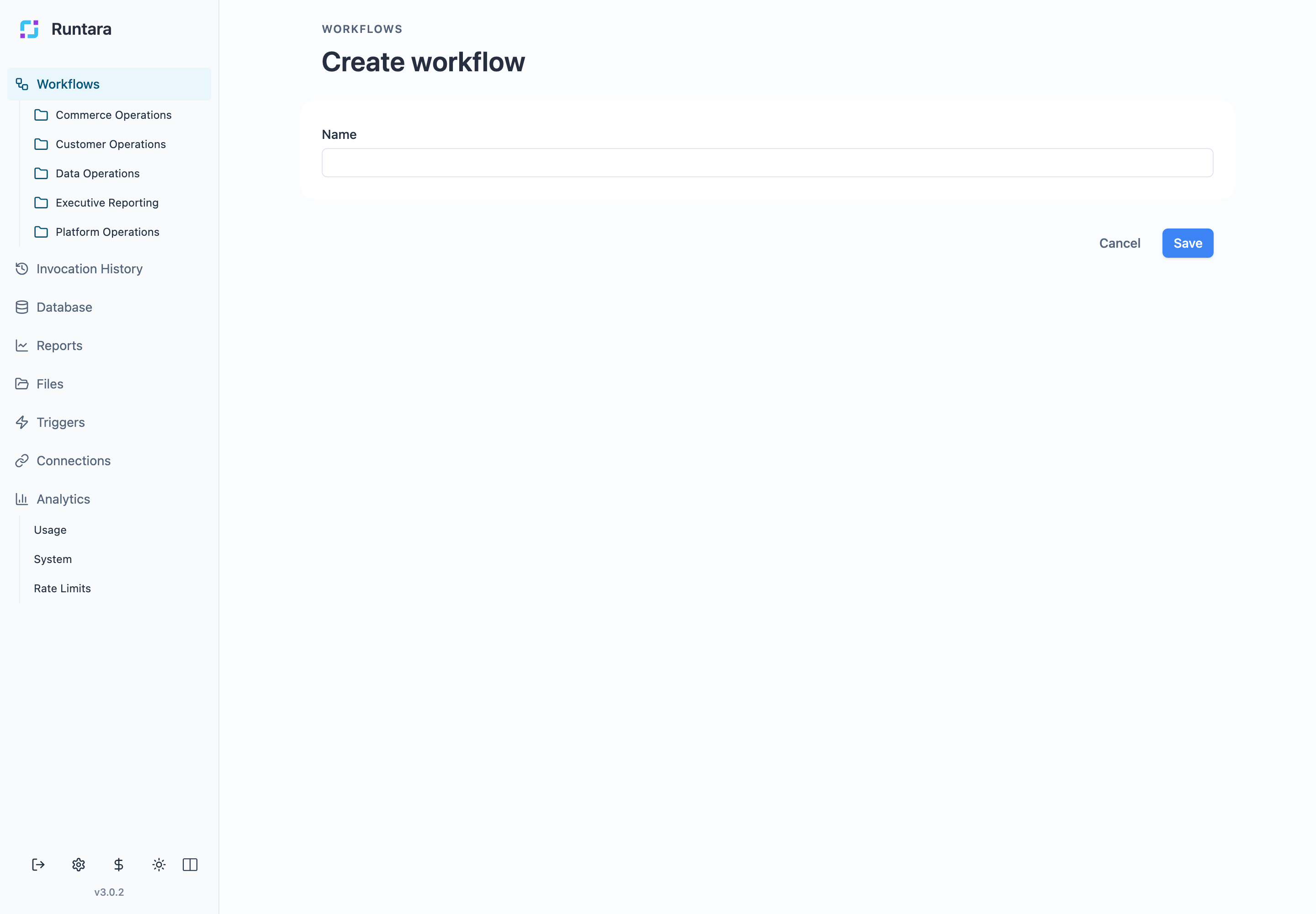 Create workflow