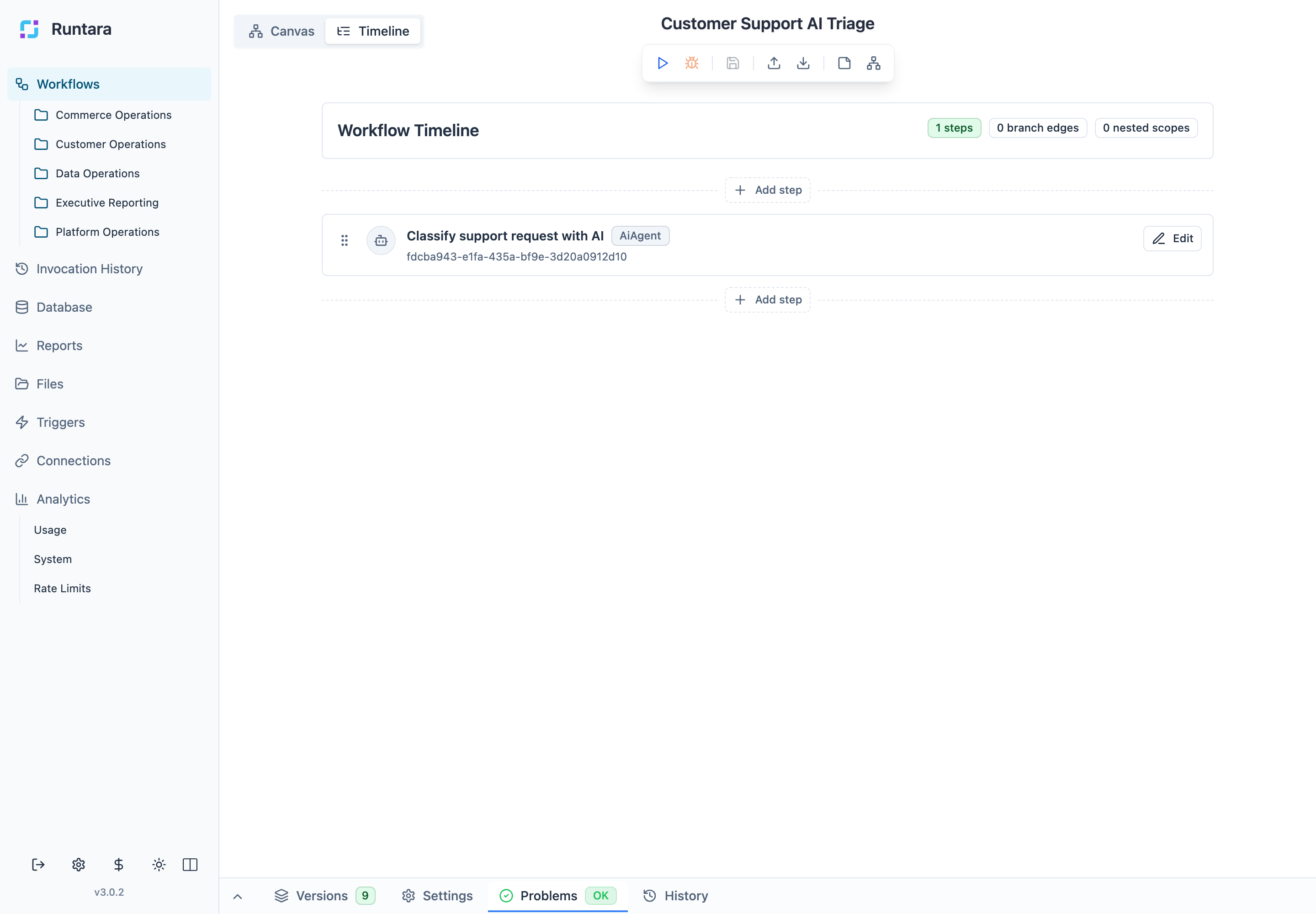 Workflow editor